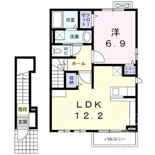 カーサ・コモド【2階】の間取り