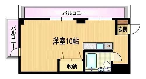 ヴィラ楠【5階】の間取り