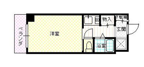 ラフィーネ枚方【203号室】の間取り