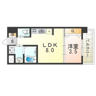 大阪府大阪市阿倍野区松崎町3丁目【マンション】の間取り