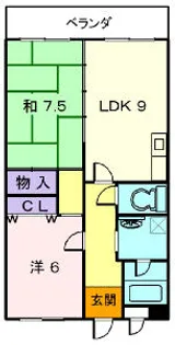 ディアコート氷野【4階】の間取り
