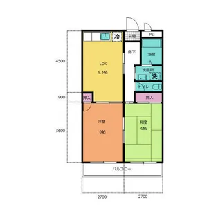 聖和ハウス北野【201号室】の間取り
