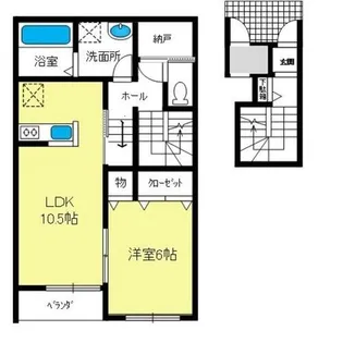 アネックス左城【202号室】の間取り