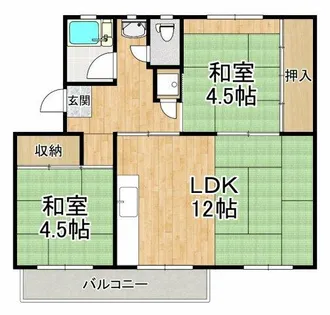狭山住宅14号棟【4階】の間取り
