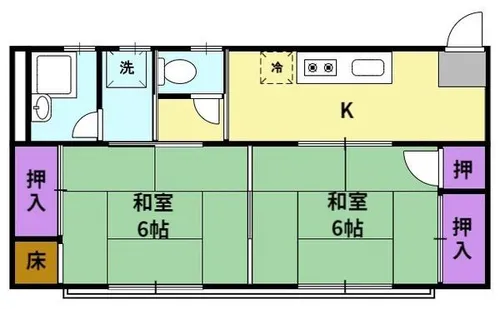 渡辺アパート【2階】の間取り
