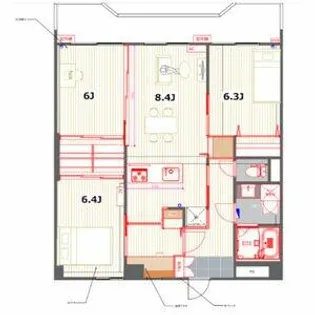 ふぁみーゆ月見坂【3階】の間取り