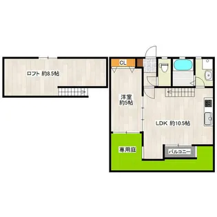 ノヴェル吉塚.【103号室】の間取り