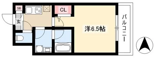 CAVANA新栄【0704号室】の間取り