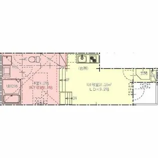 エスポワール中村【1階】の間取り