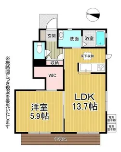 グランヒル ミワ B棟【1階】の間取り