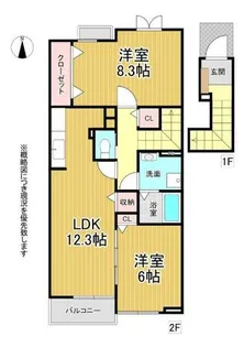 カーサ・フラン【2階】の間取り