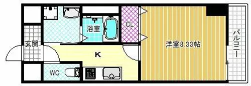 FreedomResidence藤井寺岡【6階】の間取り