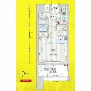 プレサンス泉セントマーク【4階】の間取り