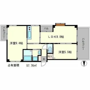 ノーベルテラス稔【4階】の間取り