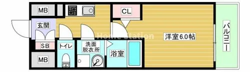 大阪府大阪市福島区福島4丁目【マンション】の間取り