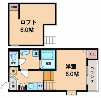 ハートリーフ【1階】の間取り