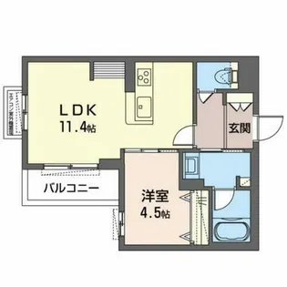 K.D Nakamozu Villa【2階】の間取り