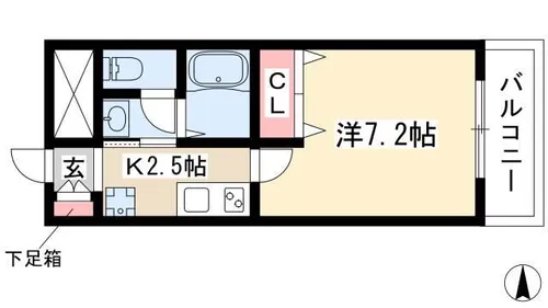 チェルトヴィータ【0308号室】の間取り