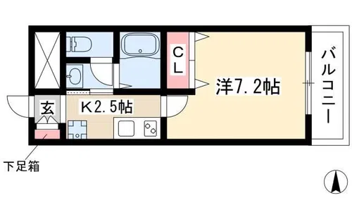 チェルトヴィータ【0308号室】の間取り