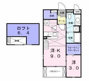 ダイアナレイク【2階】の間取り