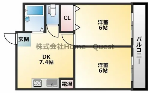 ロイヤル加美北【5階】の間取り