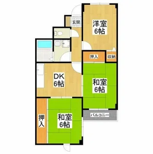 ウエストリバーハイツ【2階】の間取り