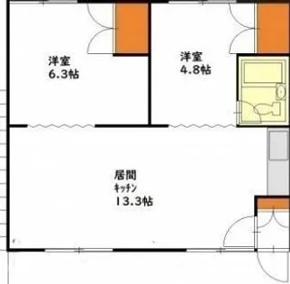 神居ハイツ7.16【B号室】の間取り