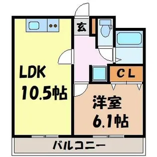 Blois亀城【3階】の間取り