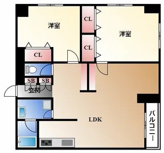 月見ヶ丘マンション【4階】の間取り