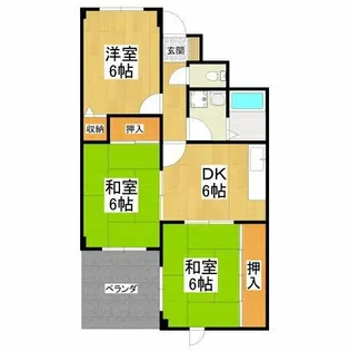 ウエストリバーハイツ【1階】の間取り