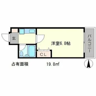 リバティ東大路【3階】の間取り