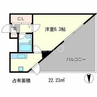リバティ東大路【2階】の間取り