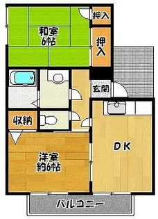 鹿の子台ハイツB棟【101号室】の間取り