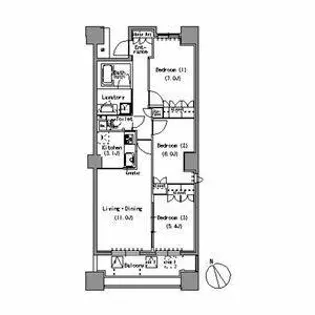 パークアクシス白壁【2階】の間取り