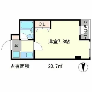 リバティ東大路【2階】の間取り