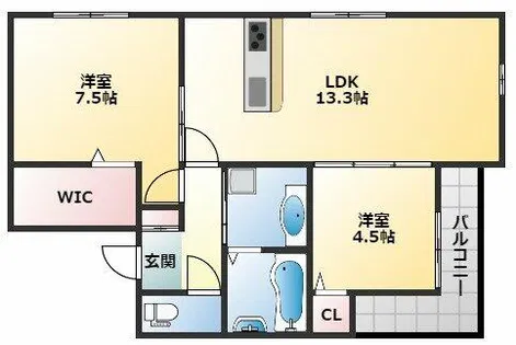 メゾンクレール【3階】の間取り