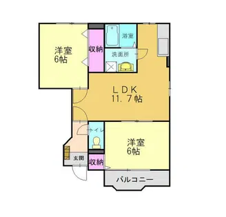 ソレアードⅡ【103号室】の間取り