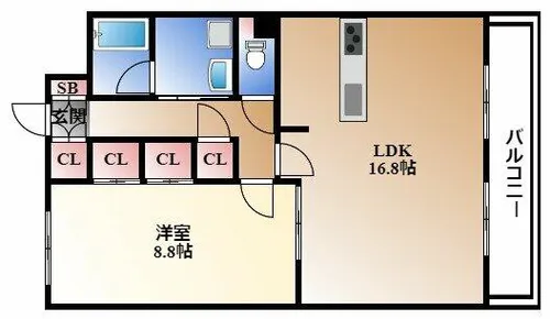 PLATZ KAKUOZAN【1階】の間取り