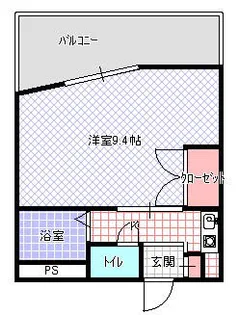 フロンティア四條畷駅前【301号室】の間取り