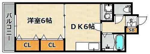 パルメゾン北町【2階】の間取り