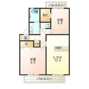 セレブリティ長吉 A棟【2階】の間取り