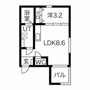 BELLE ROSE港北【102号室】の間取り