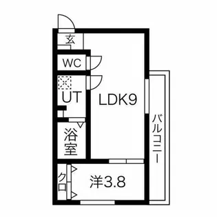 BELLE ROSE港北【201号室】の間取り
