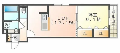 エムライズ材木町【3階】の間取り