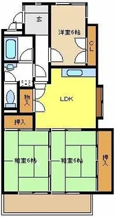 牧の原パークマンション【2階】の間取り