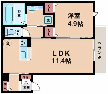 PINO SOLANA【3階】の間取り