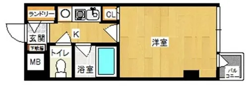 ダイナコートヒルズ折尾【109号室】の間取り