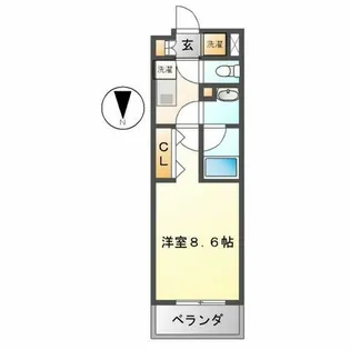 フローラル東別院【1211号室】の間取り