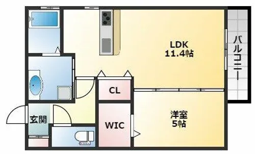 サニーコート俊徳【1階】の間取り