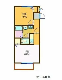 サンライフアイA【A201号室】の間取り